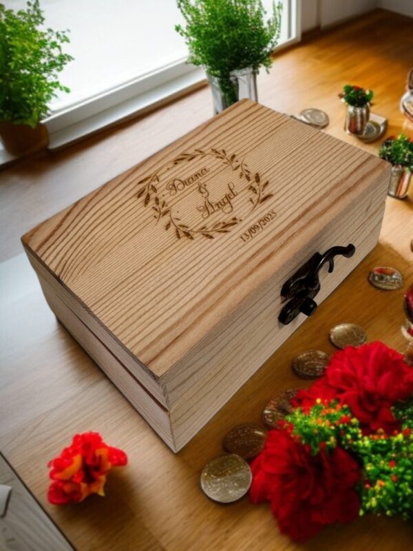 CAJA DE ARRAS MADERA PERSONALIZADO BODAS PERSONALIZADAS QUE TIERNO LAS PALMAS CANARIAS