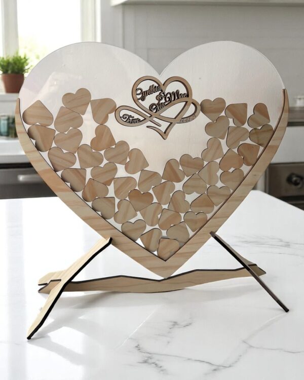 FIRMA LOS CORAZONES BODAS PERSONALIZADAS MADERA METACRILATO LAS PALMAS CANARIAS