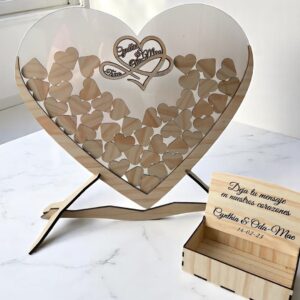 FIRMA LOS CORAZONES BODAS PERSONALIZADAS MADERA METACRILATO LAS PALMAS CANARIAS