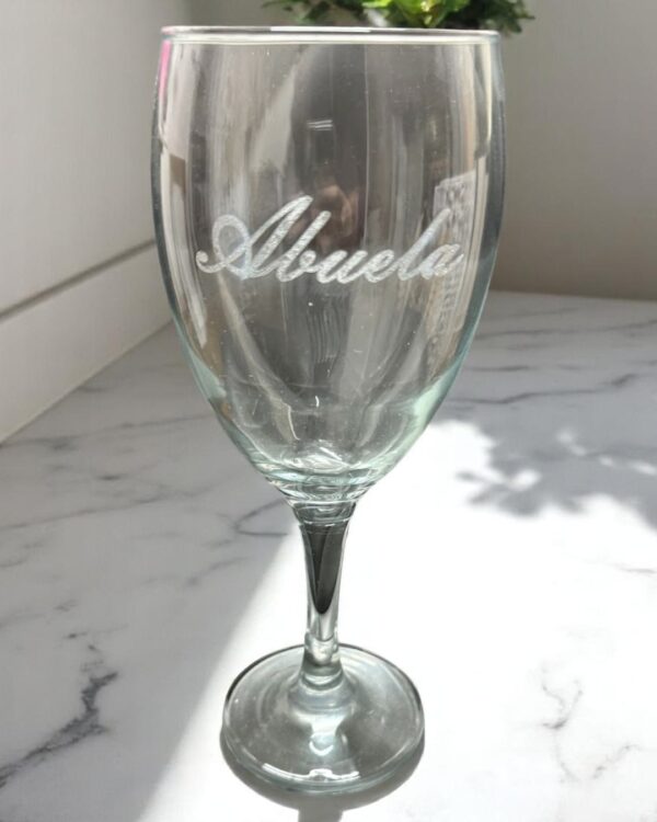 COPAS DE CRISTAL GRABADAS DE VINO DE CHAMPAN BODAS PERSONALIZADAS BRINDIS QUE TIERNO LAS PALMAS CANARIAS GRABADO Y CORTE LASER