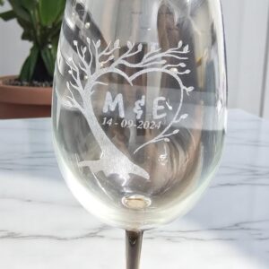 COPAS DE CRISTAL GRABADAS DE VINO DE CHAMPAN BODAS PERSONALIZADAS BRINDIS QUE TIERNO LAS PALMAS CANARIAS GRABADO Y CORTE LASER