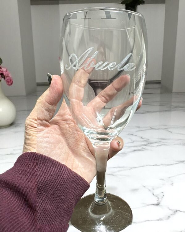 COPAS DE CRISTAL GRABADAS DE VINO DE CHAMPAN BODAS PERSONALIZADAS BRINDIS QUE TIERNO LAS PALMAS CANARIAS GRABADO Y CORTE LASER