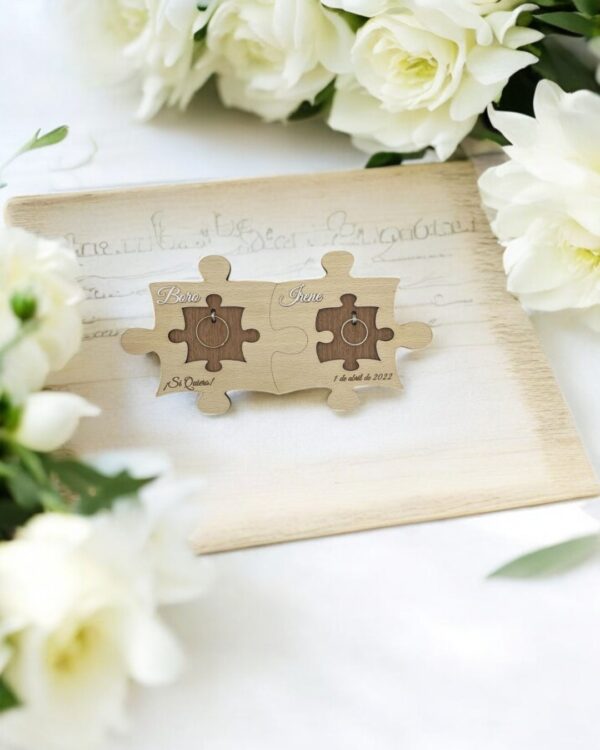 PLACA PARA ALIANZAS PUZZLE ANILLOS BODAS PERSONALIZADAS LAS PALMAS CANARIAS QUE TIERNO GRABADO Y CORTE LASER SI QUIERO PIEZA PERSONALIZACION (6)