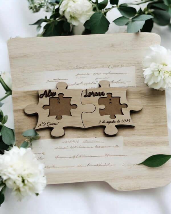 PLACA PARA ALIANZAS PUZZLE ANILLOS BODAS PERSONALIZADAS LAS PALMAS CANARIAS QUE TIERNO GRABADO Y CORTE LASER SI QUIERO PIEZA PERSONALIZACION (6)