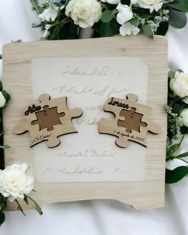 PLACA PARA ALIANZAS PUZZLE ANILLOS BODAS PERSONALIZADAS LAS PALMAS CANARIAS QUE TIERNO GRABADO Y CORTE LASER SI QUIERO PIEZA PERSONALIZACION (6)