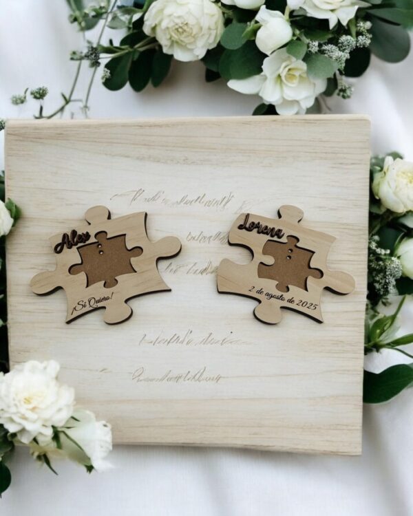 PLACA PARA ALIANZAS PUZZLE ANILLOS BODAS PERSONALIZADAS LAS PALMAS CANARIAS QUE TIERNO GRABADO Y CORTE LASER SI QUIERO PIEZA PERSONALIZACION (6)