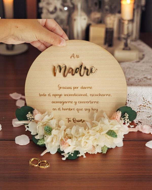 PLACA PARA ESA PERSONA ESPECIAL - BODAS PERSONALIZADAS LAS PALMAS QUE TIERNO CANARIAS GRABADO Y CORTE LASER MAMA PAPA TE QUIERO REGALO