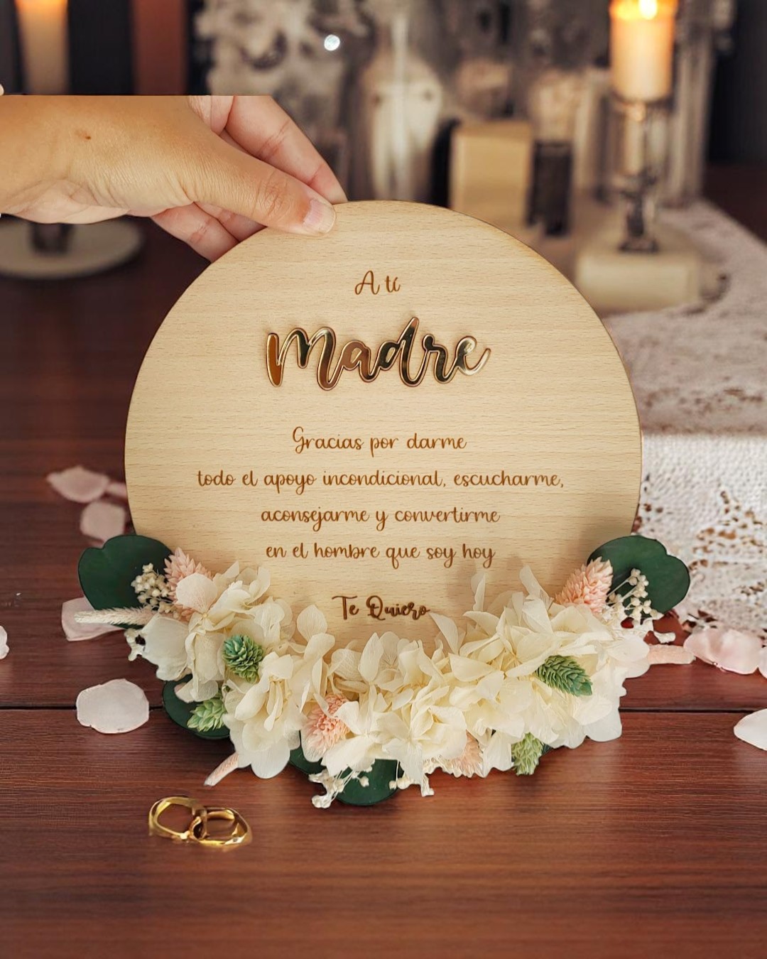 PLACA PARA ESA PERSONA ESPECIAL - BODAS PERSONALIZADAS LAS PALMAS QUE TIERNO CANARIAS GRABADO Y CORTE LASER MAMA PAPA TE QUIERO REGALO