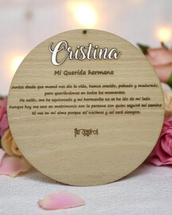 PLACA PARA ESA PERSONA ESPECIAL - BODAS PERSONALIZADAS LAS PALMAS QUE TIERNO CANARIAS GRABADO Y CORTE LASER MAMA PAPA TE QUIERO REGALO