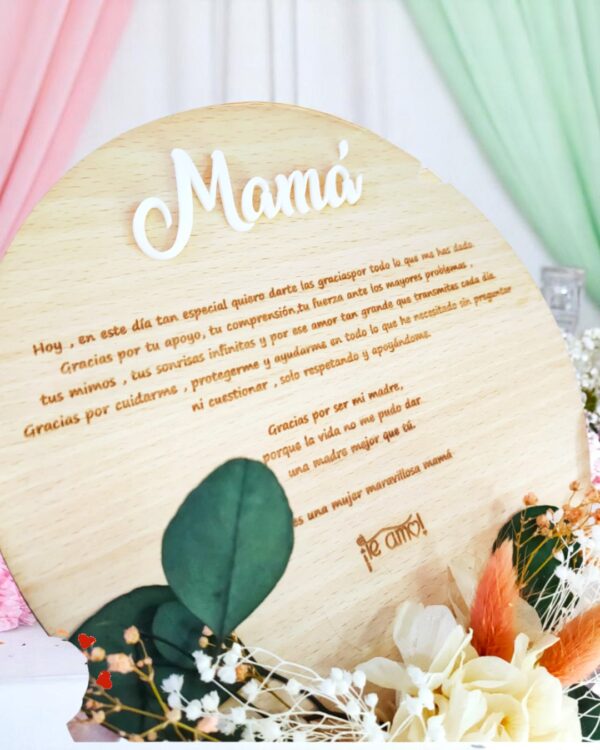 PLACA PARA ESA PERSONA ESPECIAL - BODAS PERSONALIZADAS LAS PALMAS QUE TIERNO CANARIAS GRABADO Y CORTE LASER MAMA PAPA TE QUIERO REGALO