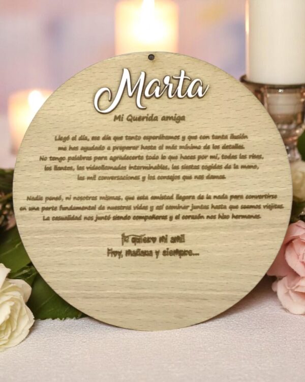PLACA PARA ESA PERSONA ESPECIAL - BODAS PERSONALIZADAS LAS PALMAS QUE TIERNO CANARIAS GRABADO Y CORTE LASER MAMA PAPA TE QUIERO REGALO