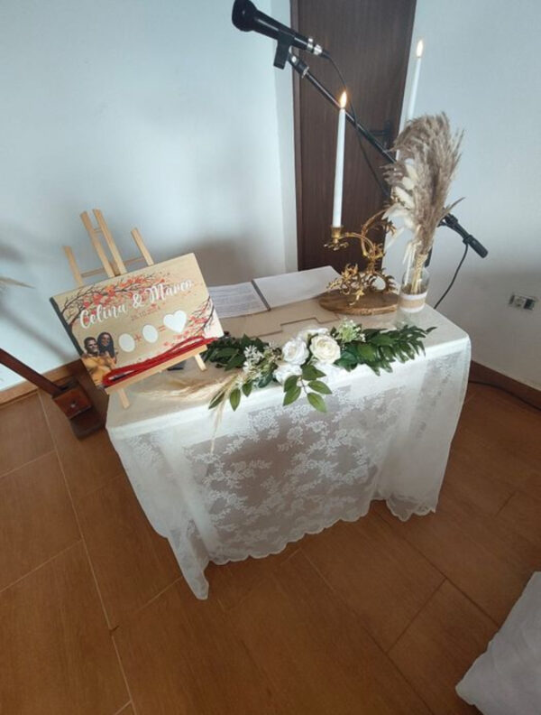 Placa para huellas - OTOÑO BODAS PERSONALIZADAS LAS PALMAS QUE TIERNO CANARIAS GRABADO Y CORTE LASER MADERA METACRILATO PAREJAS (1)