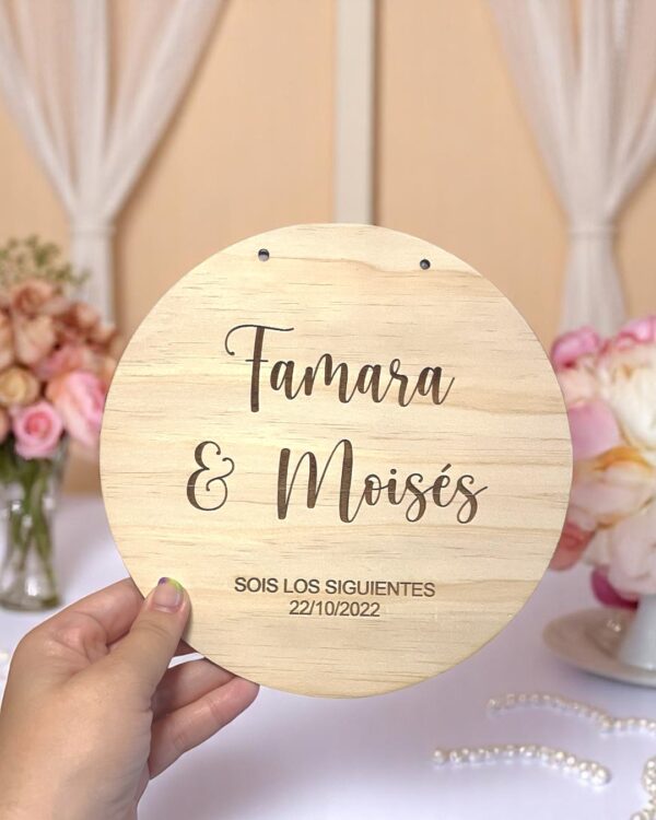 Placa sois los siguientes BODAS PERSONALIZADAS LAS PALMAS CANARIAS QUE TIERNO GRABADO Y CORTE LASER