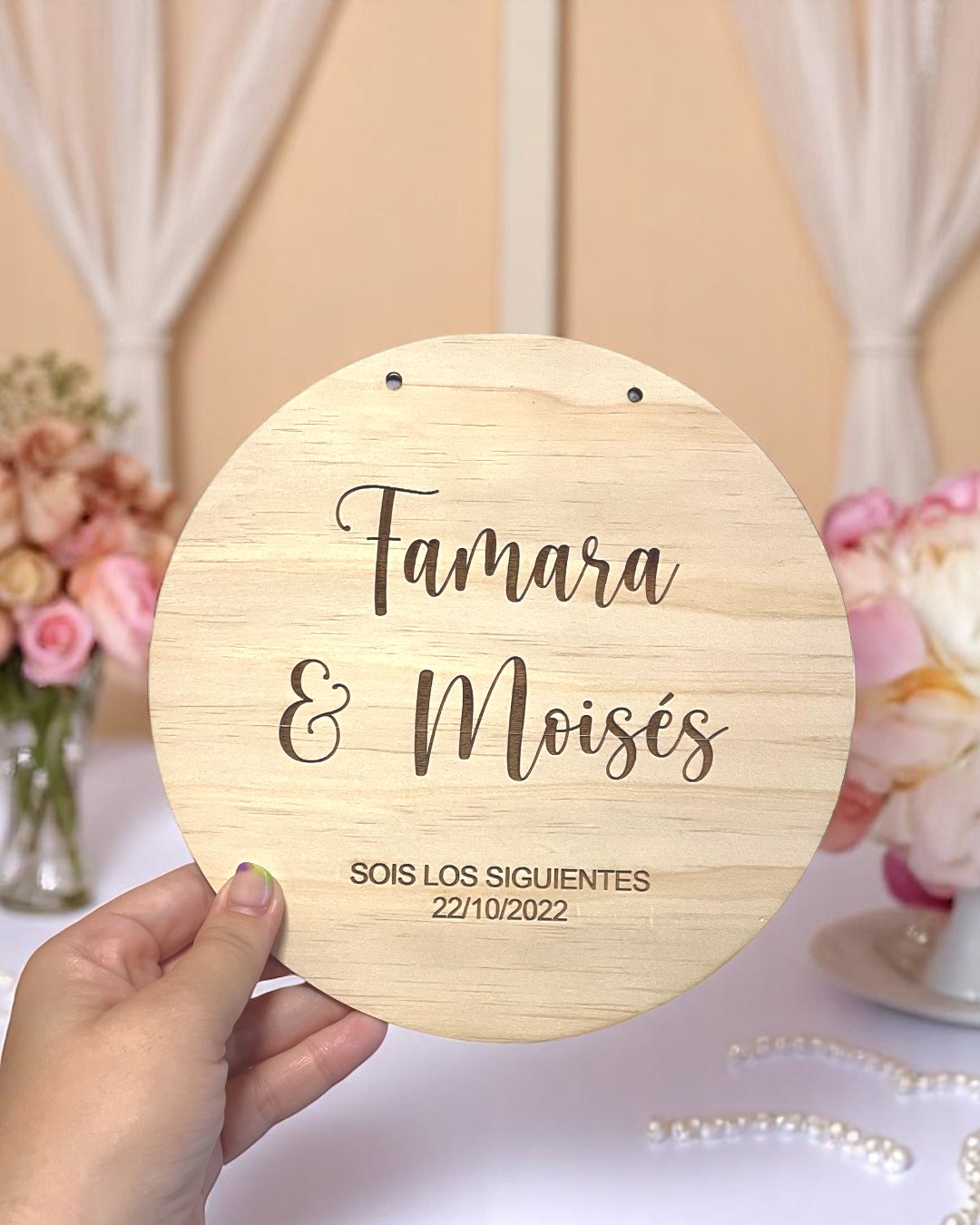 Placa sois los siguientes BODAS PERSONALIZADAS LAS PALMAS CANARIAS QUE TIERNO GRABADO Y CORTE LASER